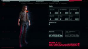 Interface - cyberpunk 2077 character stats