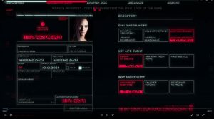 Interface - cyberpunk 2077 life choices