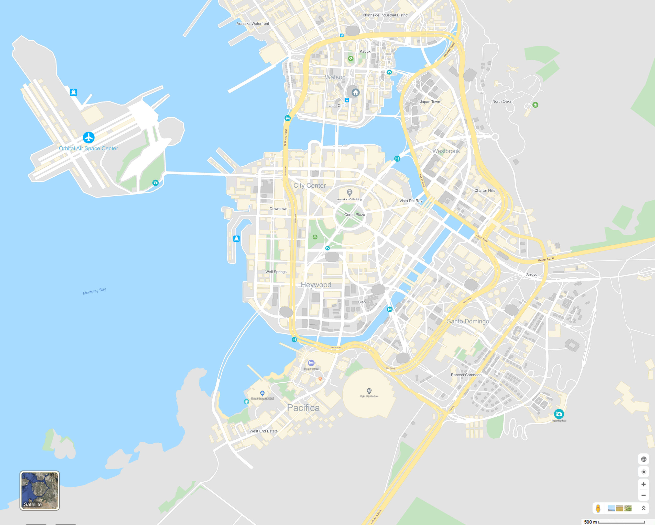 Cyberpunk 2077 Map of Night City