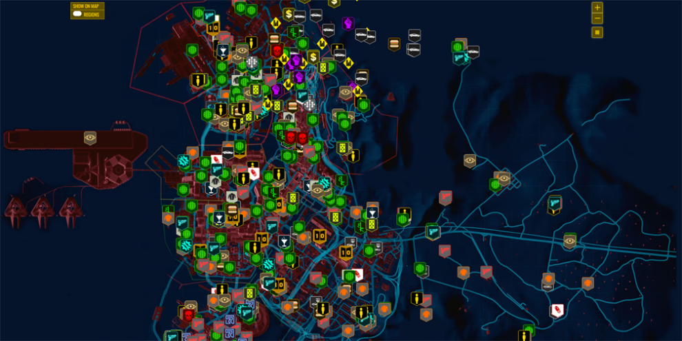 Big Cyberpunk Interactive Map Update